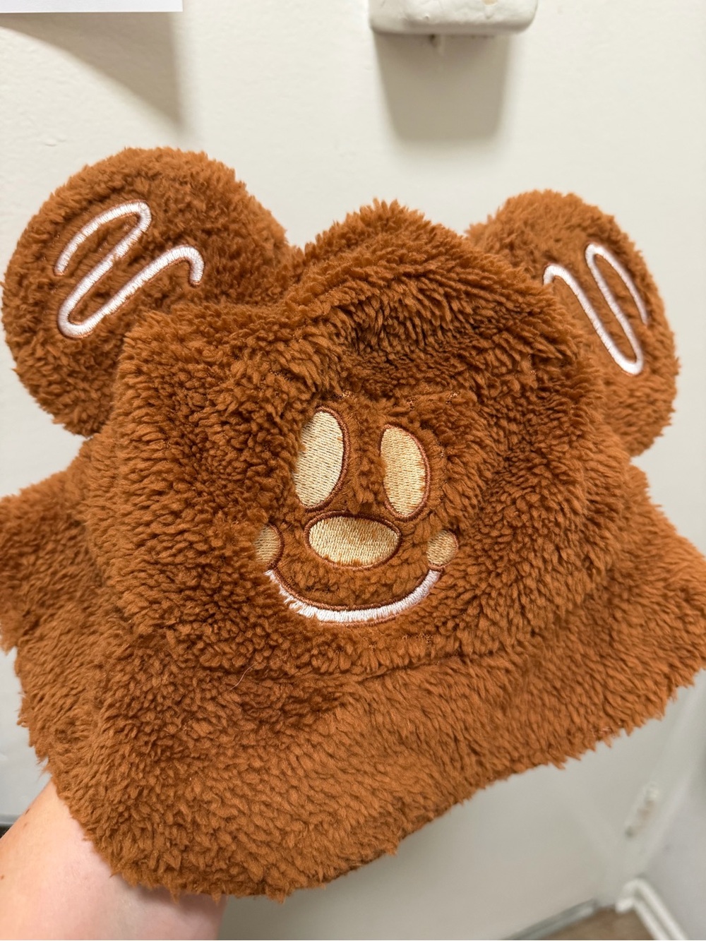 Sherpa Mickey Mouse gingerbread bucket Hat